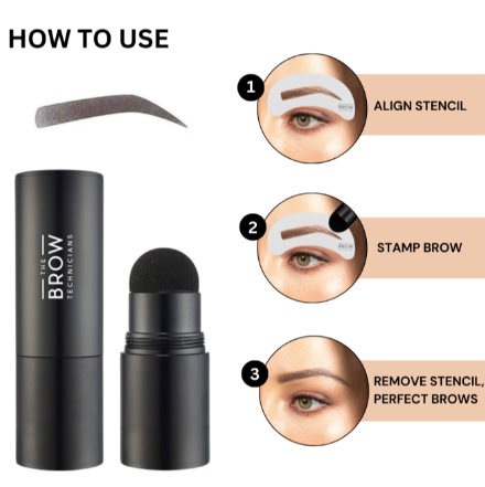 BROW STAMP AND STENCIL KIT (DARK BROWN)