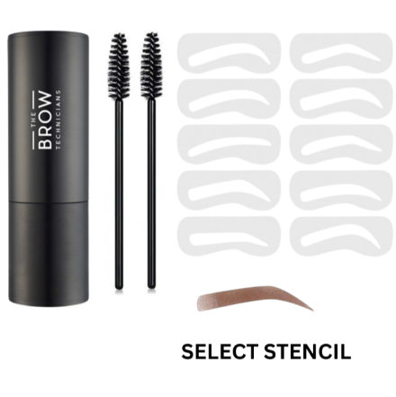 BROW STAMP AND STENCIL KIT (DARK BROWN)