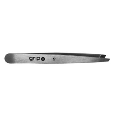 GRIP TWEEZER SLANTED TIP STAINLESS STEEL